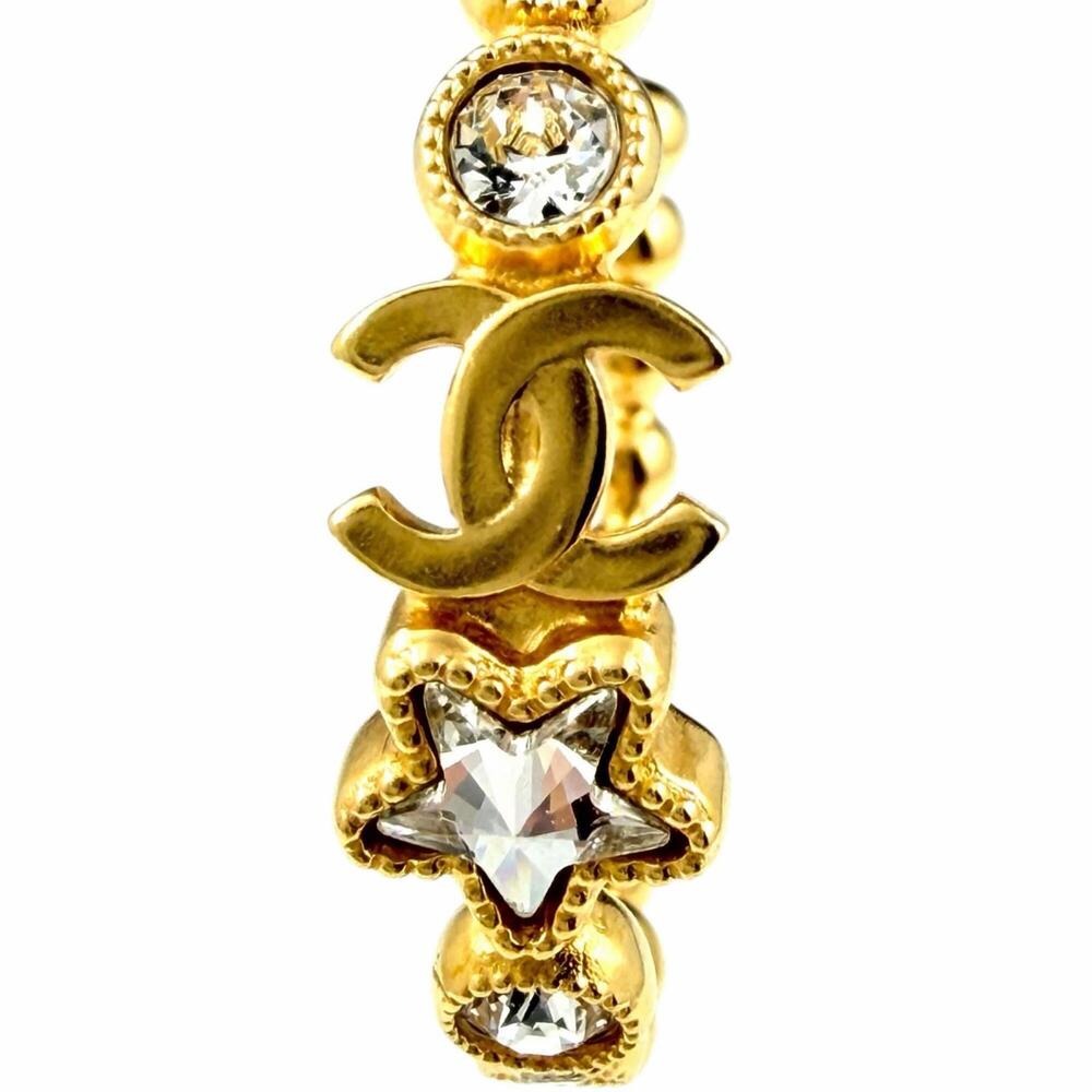 CHANEL Gold Logo Earrings - Picture 4 of 6